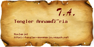 Tengler Annamária névjegykártya